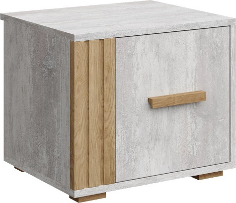 Изображение товара Прикроватная тумба Мебель-КМК П Каен КМК 0991.31 (ледяное дерево/дуб артизан MDP 58-1)