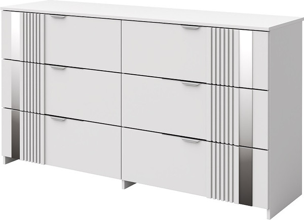 Изображение товара Комод Мебель-КМК 6Я Харди КМК 0965.43 (белый текстурный/М3 ясень белый текстурный)