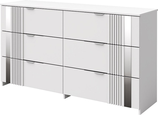 Изображение товара Комод Мебель-КМК 6Я Харди КМК 0965.43 (белый текстурный/MDP 76 астана милки)