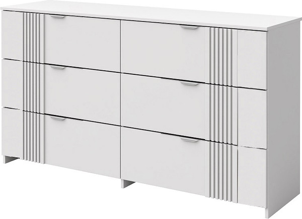 Изображение товара Комод Мебель-КМК 6Я Харди КМК 0965.43-01 (белый текстурный/М3 ясень белый текстурный)