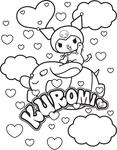 Изображение товара Раскраска АСТ Kuromi. Раскраска, мягкая обложка (фиолетовая)