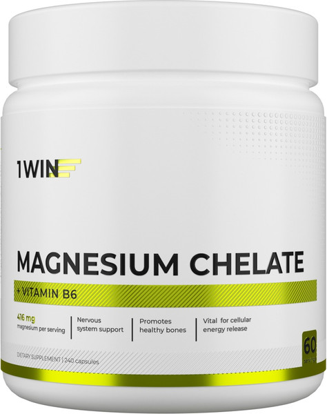 Изображение товара Пищевая добавка 1WIN Магний бисглицината и витамин В6 (240 капсул)