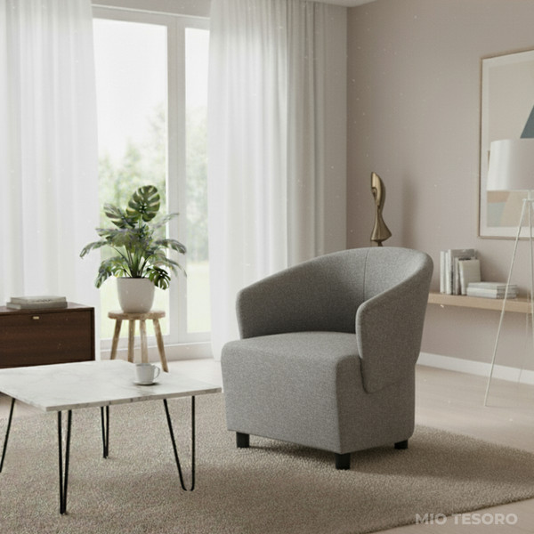 Изображение товара Кресло мягкое Mio Tesoro Мажор-2 (Lux 05 светло-серый)