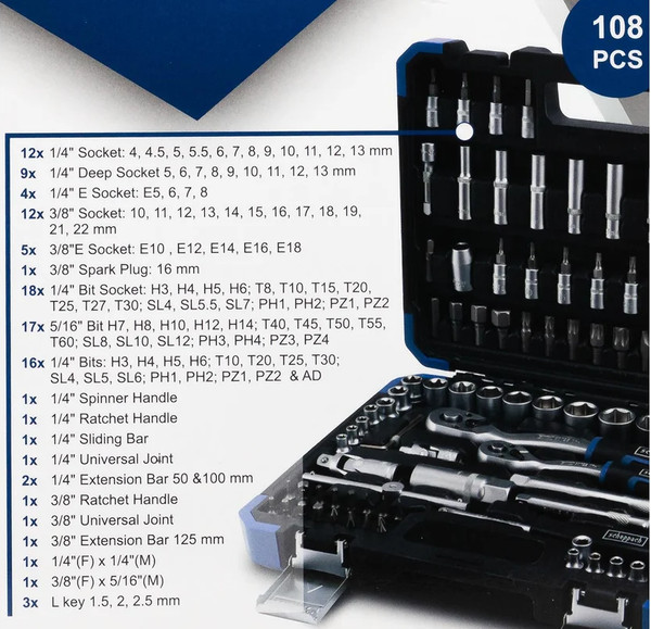 Изображение товара Универсальный набор инструментов Scheppach Sch-41082-5DS (60771)