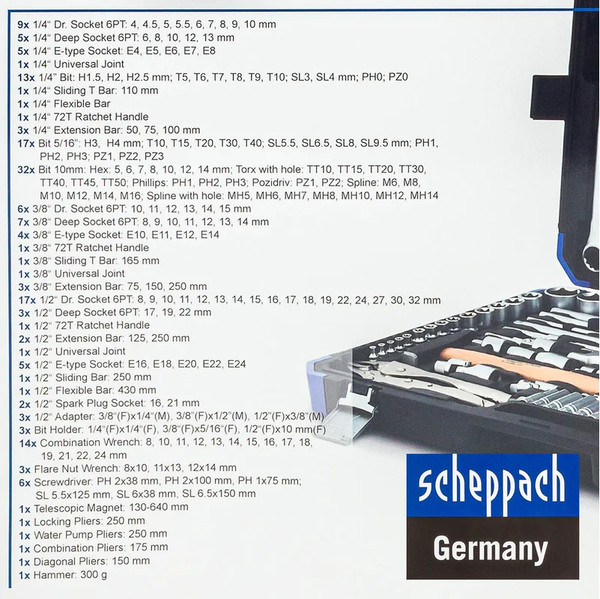 Изображение товара Универсальный набор инструментов Scheppach Sch-41802-5 (60806)