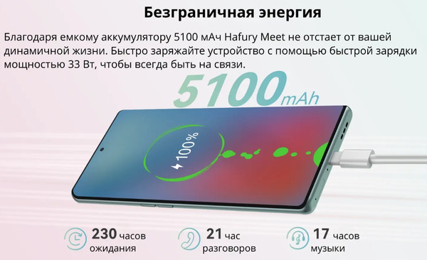 Изображение товара Смартфон Cubot Meet 12GB/256GB  (голубой)