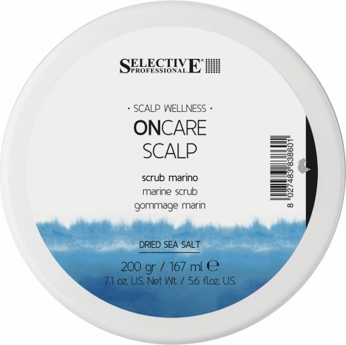 Изображение товара Скраб для кожи головы Selective Professional Oncare Scalp с морской солью (200мл)
