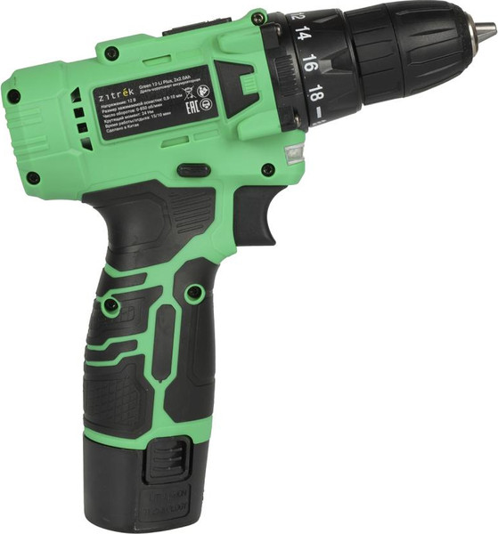 Изображение товара Аккумуляторная дрель-шуруповерт Zitrek Green 12-Li Plus / 083-1114