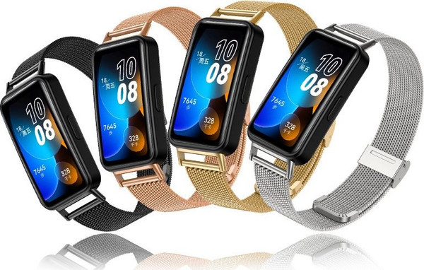 Изображение товара Ремешок для умных часов Rumi Mesh для Huawei Band 8/Band 9 (серебристый)