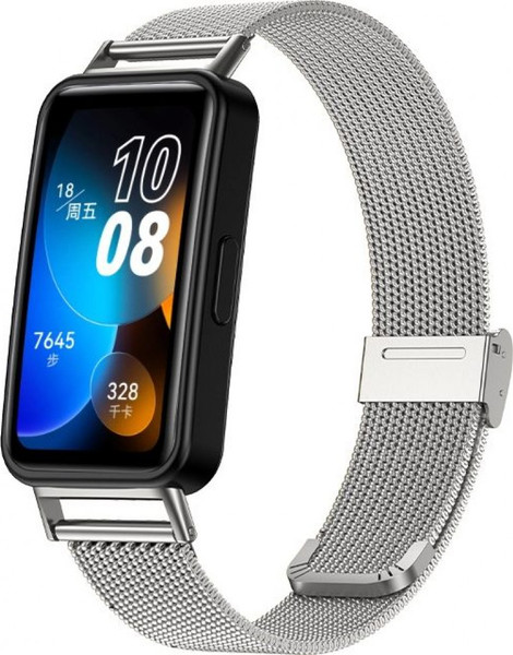 Изображение товара Ремешок для умных часов Rumi Mesh для Huawei Band 8/Band 9 (серебристый)