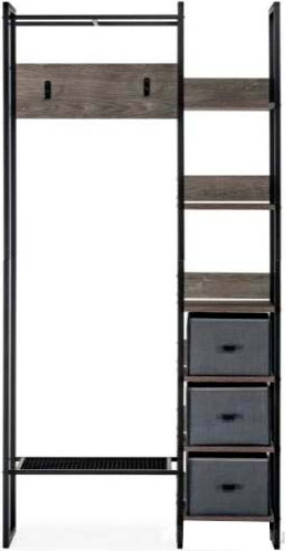 Изображение товара Стойка для одежды Древпром Рошелье ДП4-09 ЛДСП (черный матовый)