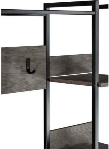 Изображение товара Стойка для одежды Древпром Рошелье ДП4-09 ЛДСП (черный матовый)