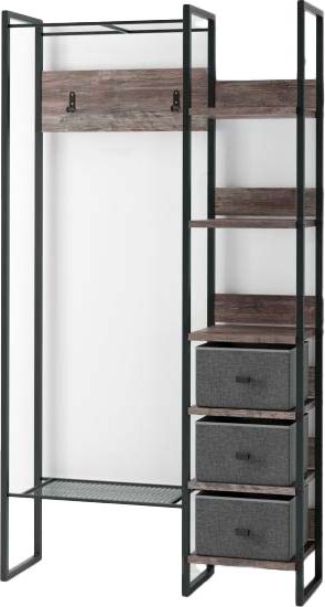 Изображение товара Стойка для одежды Древпром Рошелье ДП4-09 ЛДСП (черный матовый)