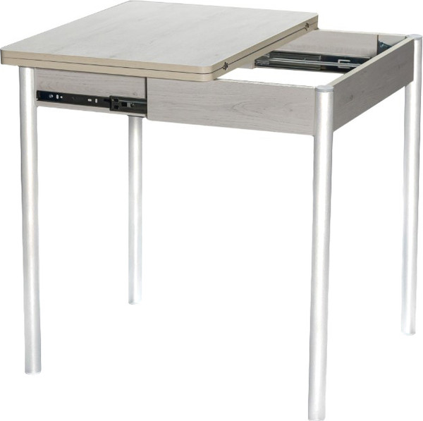 Изображение товара Обеденный стол Древпром Компакт ДП1-01-08 50-100x70 (самерсет/белый матовый)