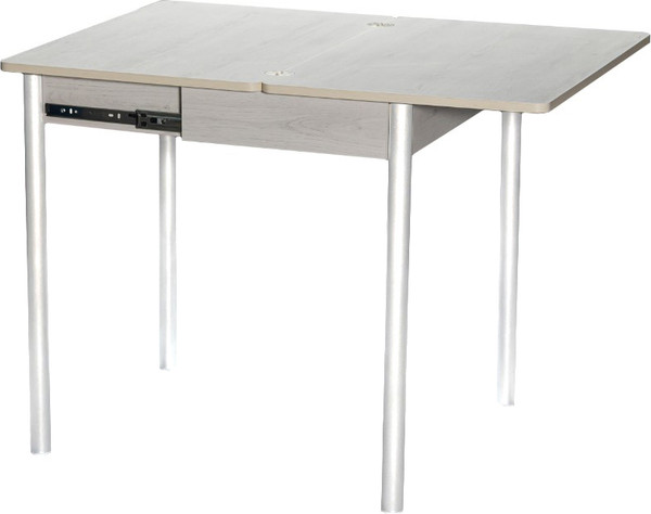 Изображение товара Обеденный стол Древпром Компакт ДП1-01-08 50-100x70 (самерсет/белый матовый)