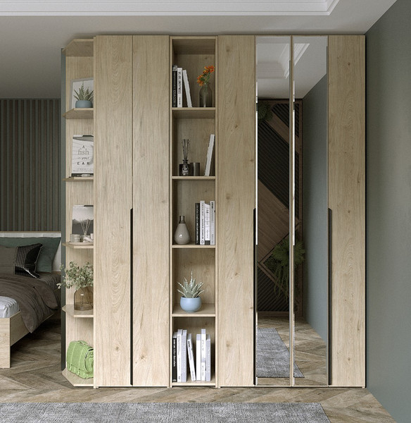 Изображение товара Шкаф-гармошка Евва Лайн ЛН-2D.450.01(1Z/1Z) (гикори кингстон)