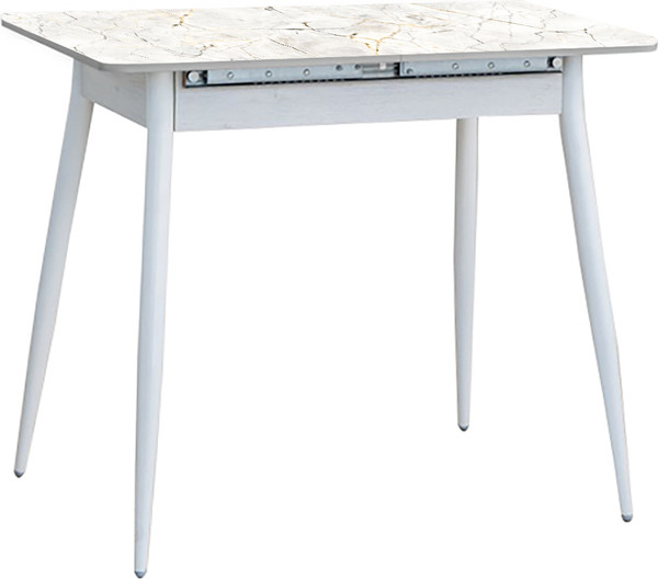 Изображение товара Обеденный стол Древпром М148 Верас ДП1-01-17 75x110-150 (оникс/белый матовый)