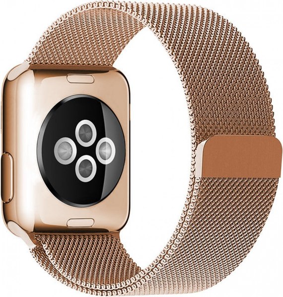 Изображение товара Ремешок для умных часов Rumi Milanese Loop для Apple Watch 42/44/45мм (красное золото)