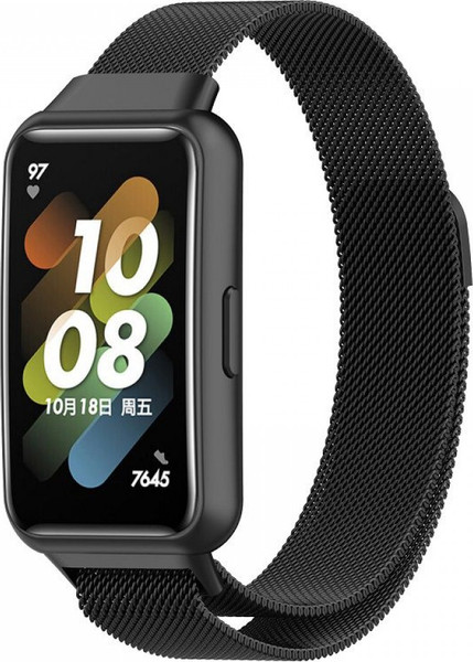 Изображение товара Ремешок для умных часов Rumi Milanese Loop для Huawei Band 7 (черный)