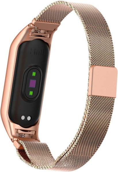 Изображение товара Ремешок для фитнес-трекера Rumi Milanese Loop для Xiaomi Mi Band 5/6 (красное золото)