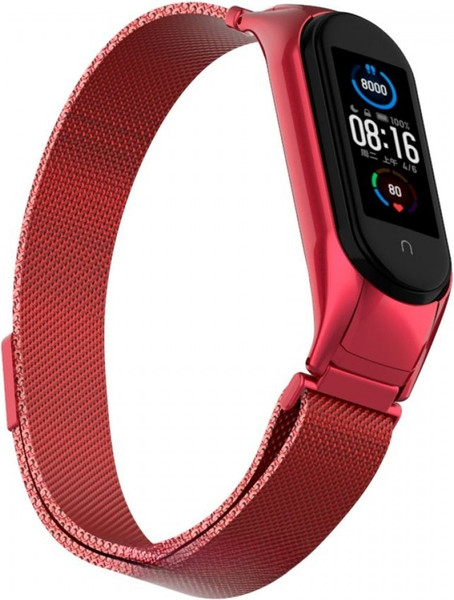 Изображение товара Ремешок для фитнес-трекера Rumi Milanese Loop для Xiaomi Mi Band 5/6 (красный)