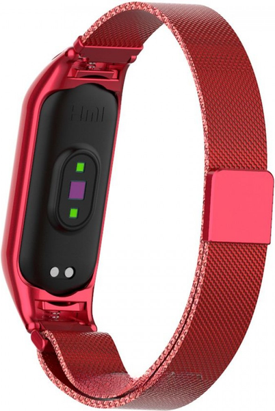 Изображение товара Ремешок для фитнес-трекера Rumi Milanese Loop для Xiaomi Mi Band 5/6 (красный)