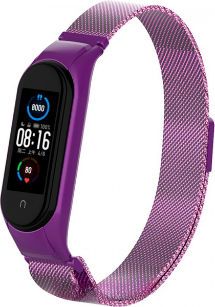 Изображение товара Ремешок для фитнес-трекера Rumi Milanese Loop для Xiaomi Mi Band 5/6 (фиолетовый)
