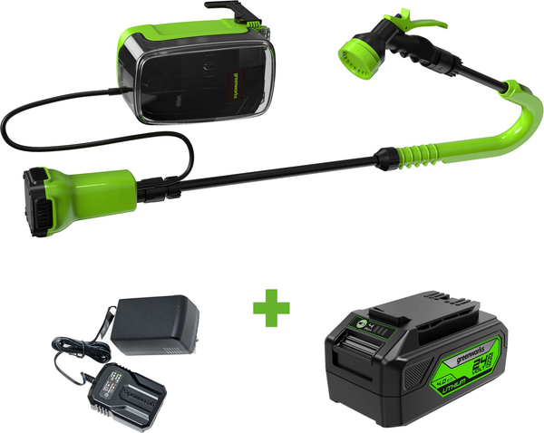 Изображение товара Садовый насос Greenworks G24SWP 24V / 3401007UB (с АКБ 4Ач и ЗУ)