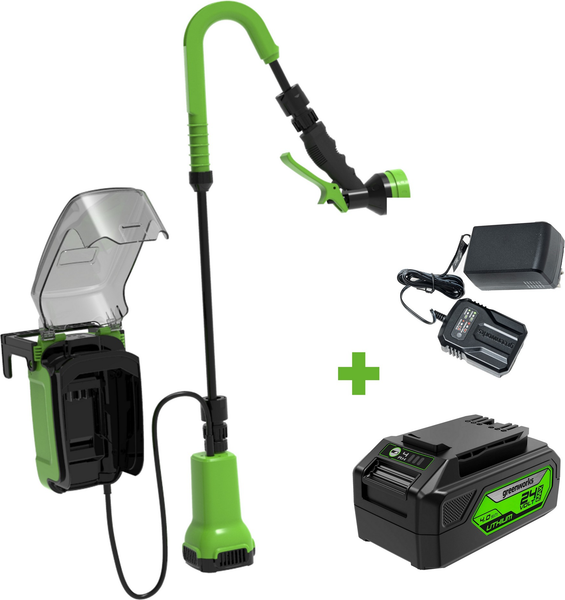 Изображение товара Садовый насос Greenworks G24SWP 24V / 3401007UB (с АКБ 4Ач и ЗУ)