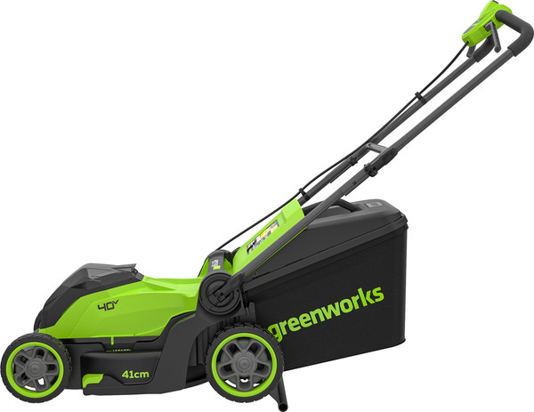 Изображение товара Газонокосилка аккумуляторная Greenworks GD40LM411 40V 41см / 2521007UG (c АКБ 5Ач и ЗУ)