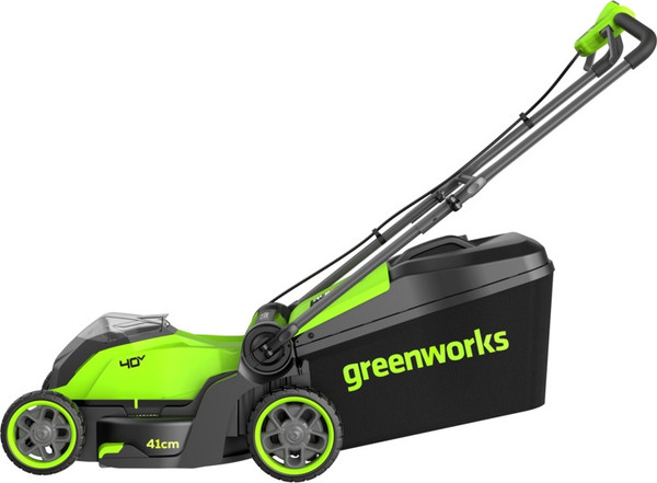 Изображение товара Газонокосилка аккумуляторная Greenworks GD40LM411 40V 41см / 2521007UG (c АКБ 5Ач и ЗУ)