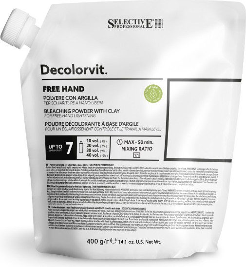 Изображение товара Порошок для осветления волос Selective Professional Decolorvit Free Hand с глиной (400г)