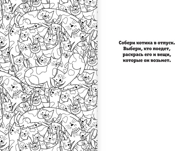 Изображение товара Раскраска АСТ Найди своего котика. Раскраска на поиск предметов
