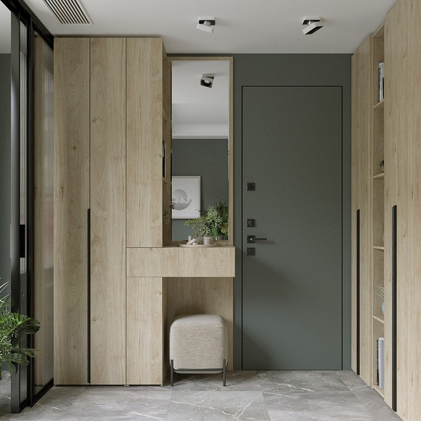 Изображение товара Шкаф-гармошка Евва Лайн ЛН-1D.450.01(0Z) (гикори кингстон)