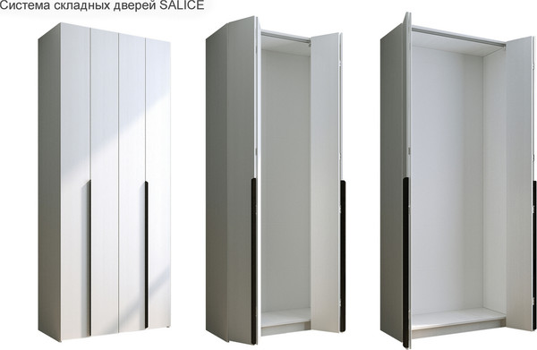 Изображение товара Шкаф-гармошка Евва Лайн ЛН-2D.450.02(0Z/0Z) (бодега белый)