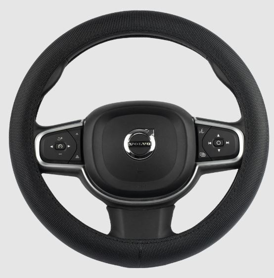Изображение товара Оплетка на руль Migas 1 шов Тисненая Чешуйки р. 37-39 / 022 (экокожа, черный)