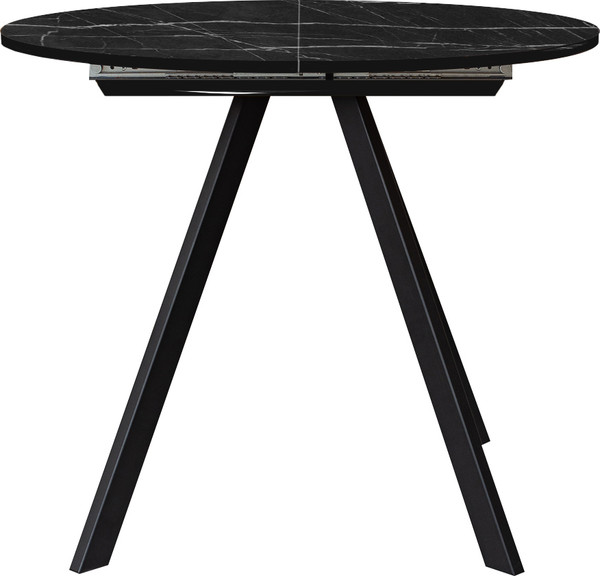Изображение товара Обеденный стол Древпром М156 Пралеска ДП1-02-11 (мрамор черный/черный матовый)