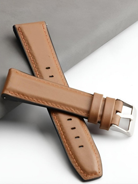 Изображение товара Ремешок для умных часов Rumi Comfort с силиконовой подкладкой 22мм (коричневый/черный)