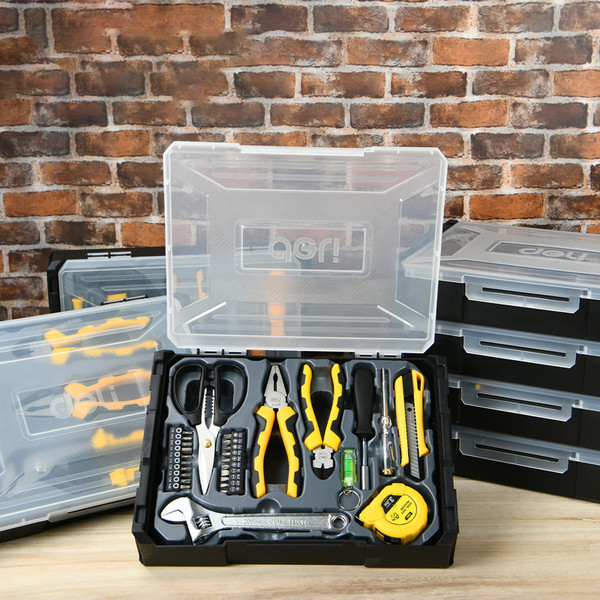 Изображение товара Универсальный набор инструментов Deli YS EDL1229 (29пр, кейс, черный/желтый)