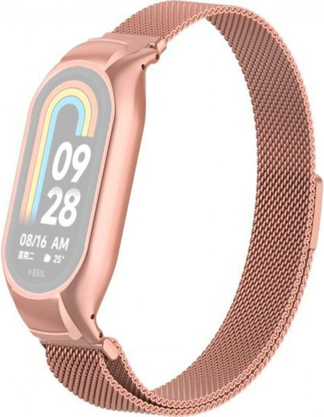 Изображение товара Ремешок для фитнес-трекера Rumi Milanese Loop для Xiaomi Smart Band 8/9 (розовый)