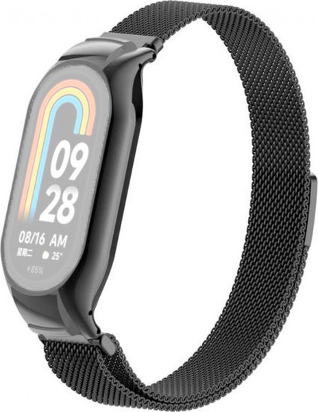Изображение товара Ремешок для фитнес-трекера Rumi Milanese Loop для Xiaomi Smart Band 8/9 (черный)