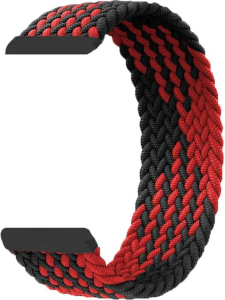 Изображение товара Ремешок для умных часов Rumi Solo Loop 20мм 145мм без застежки (красный/черный)