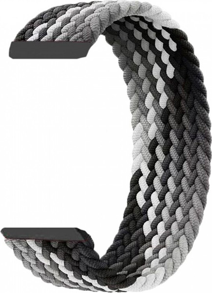 Изображение товара Ремешок для умных часов Rumi Solo Loop 20мм 145мм без застежки (черный/белый)