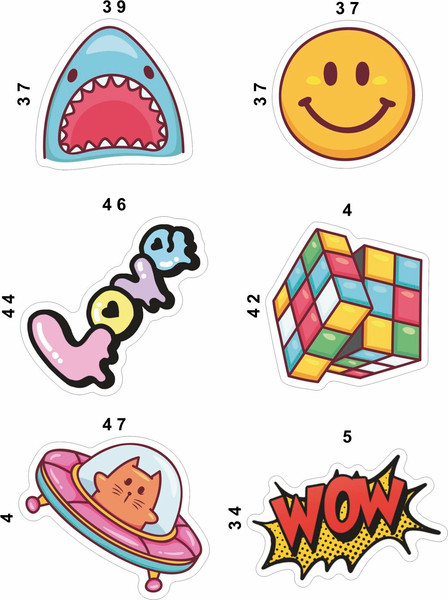 Изображение товара Набор наклеек Nalepking Рандом / RSTPA6_0282