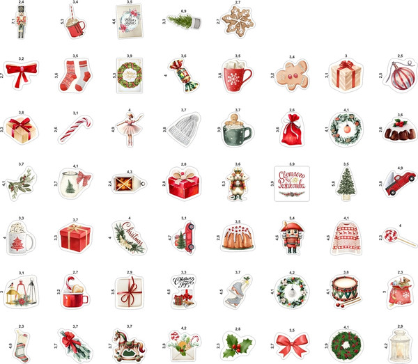 Изображение товара Набор наклеек Nalepking Новогодние 2 / RSTPA6_0534