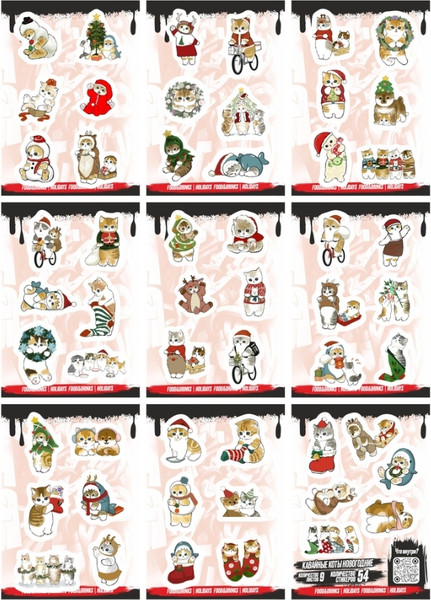 Изображение товара Набор наклеек Nalepking Кавайные коты. Новогодние / RSTPA6_05398