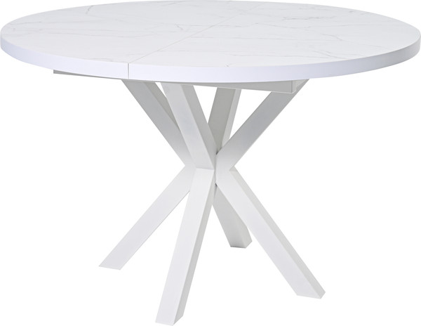 Изображение товара Обеденный стол Мир стульев Саен 24 100x100/38 (белый муар/жемчужный перито)