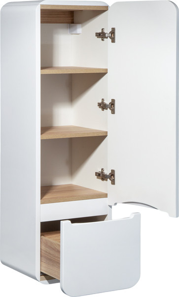 Изображение товара Шкаф-полупенал для ванной Runo Ницца 35 правый (подвесной, белый)