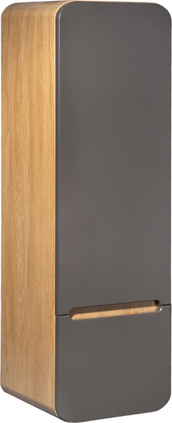 Изображение товара Шкаф-полупенал для ванной Runo Ницца 35 правый (подвесной, дуб натуральный/графит)