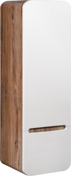 Изображение товара Шкаф-полупенал для ванной Runo Ницца 35 правый (подвесной, темное дерево/белый)